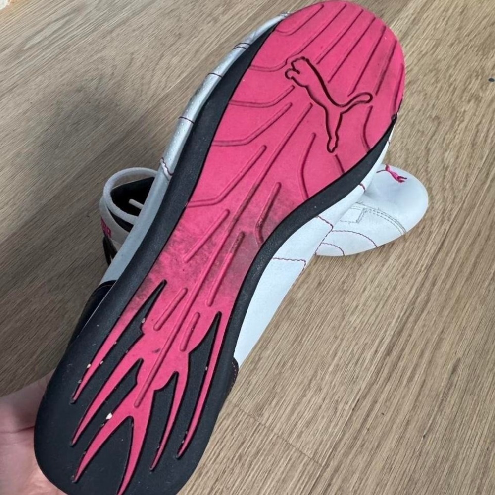 Vintage Leather Puma Speedcats Women's Size 6.5 White Pink Black Retro Sneakers - Picture 8 of 8